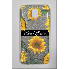Capinha para celular Glitter Prateada Sunflower 5
